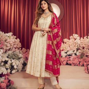 Doja Jacquard Frock 3 piece set